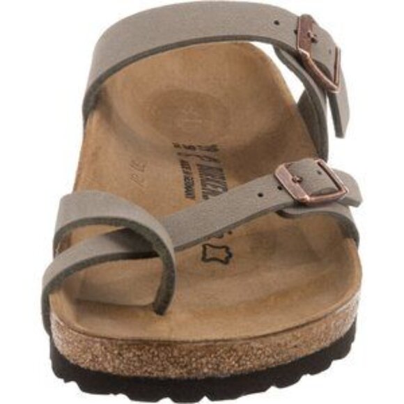BIRKENSTOCK WOMEN'S MAYARI ADJUSTABLE TOE LOOP CORK FOOTBED SANDAL STONE Size 39 - Picture 3 of 7